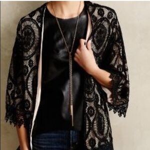 Anthropologie Sunday in Brooklyn Black Lace Jacket